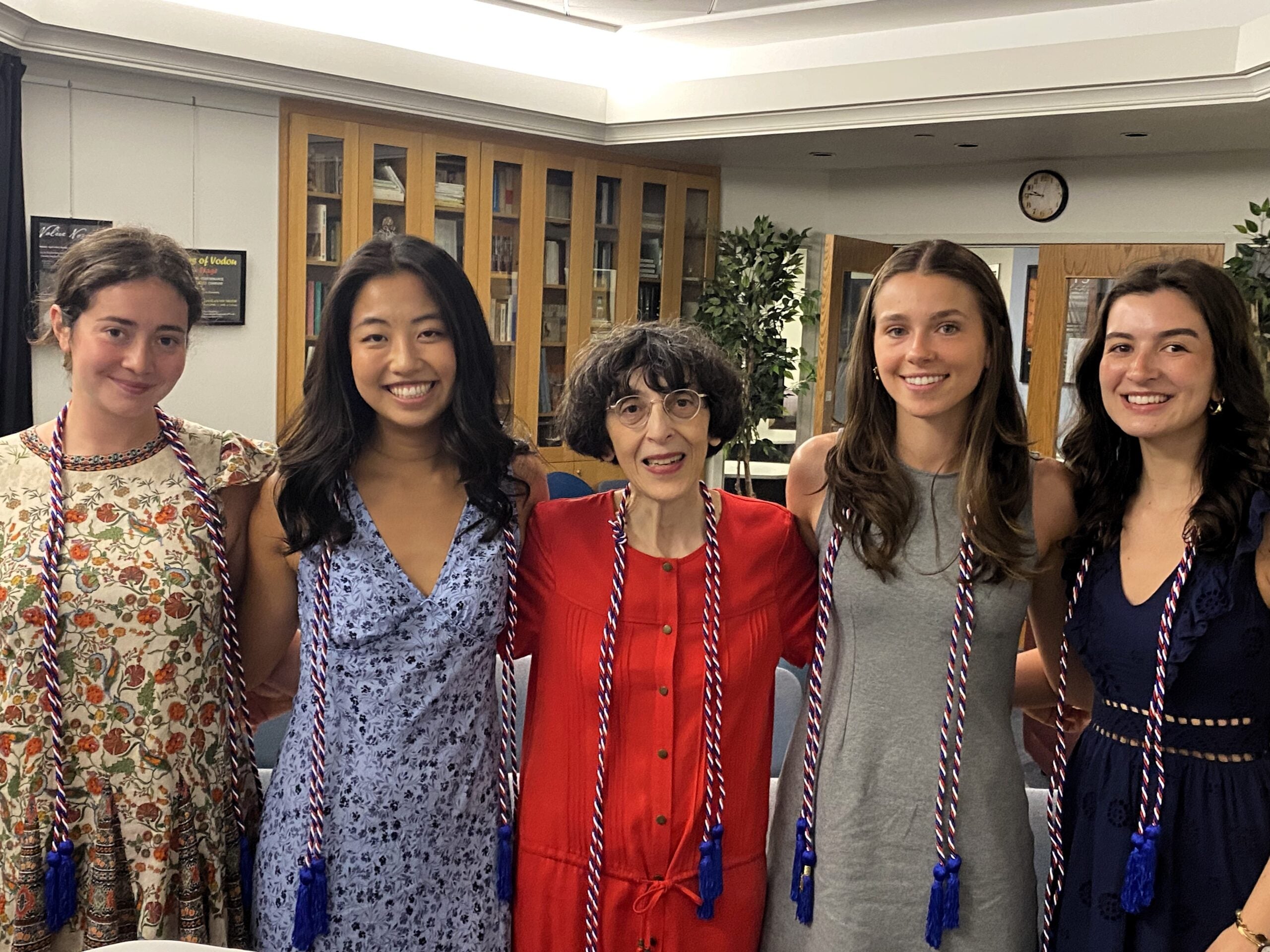 five smiling women