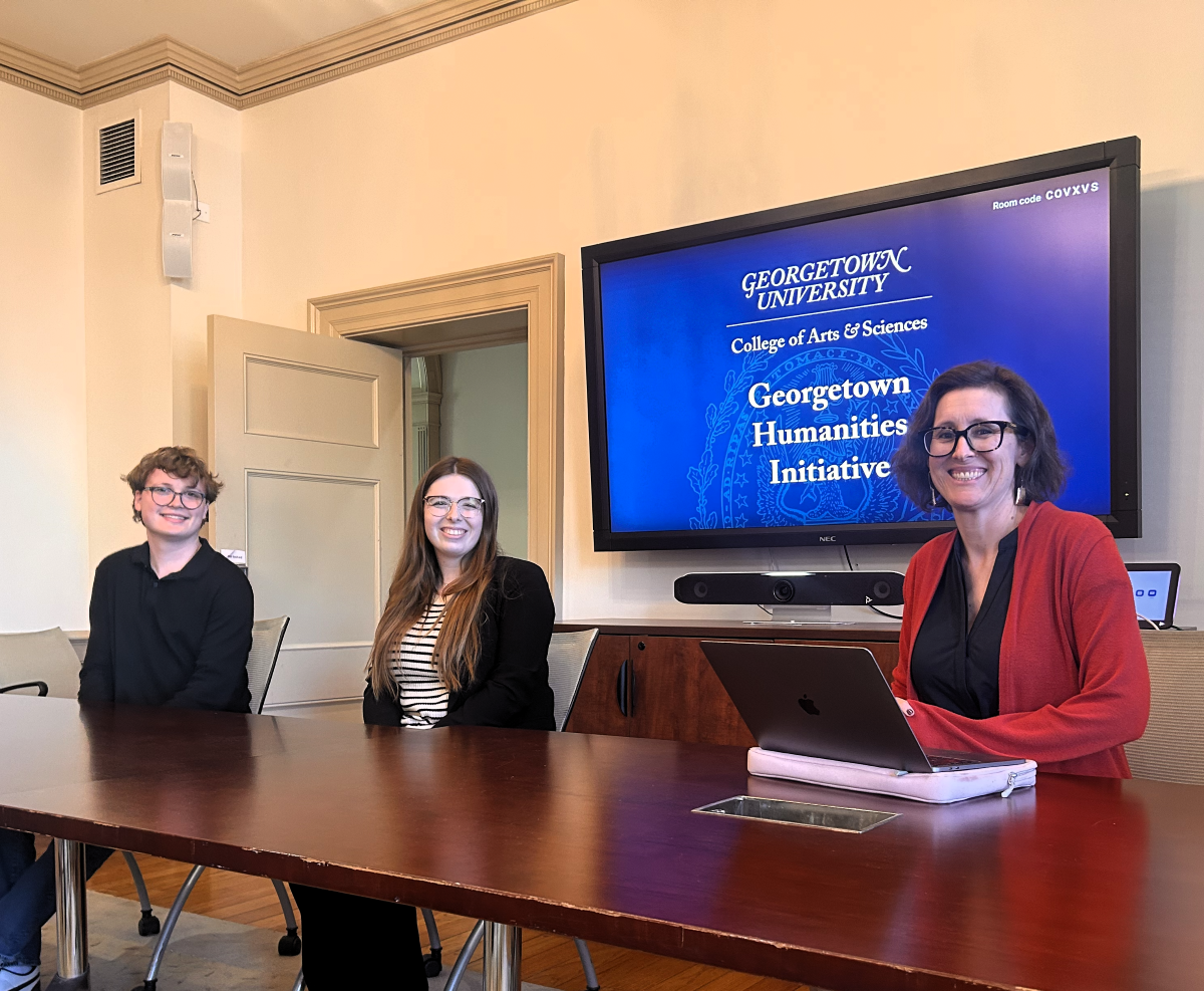students in conference room