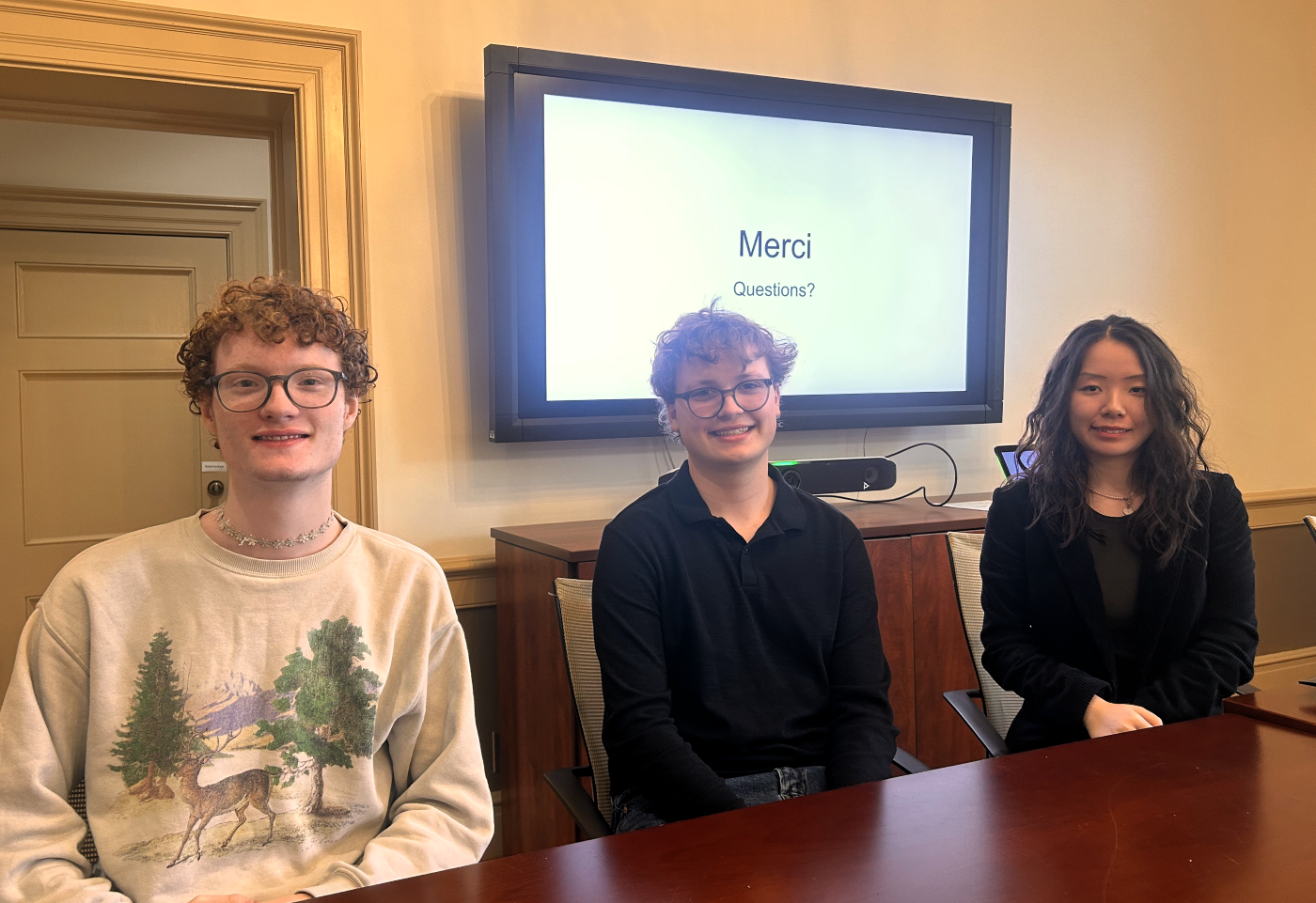 students in conference room