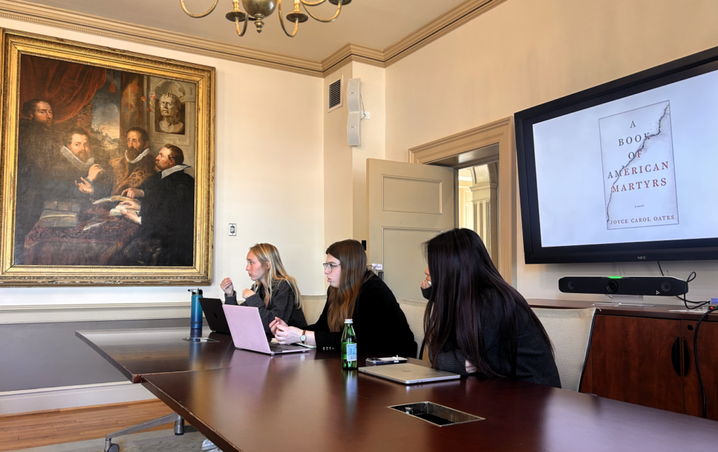 students in conference room